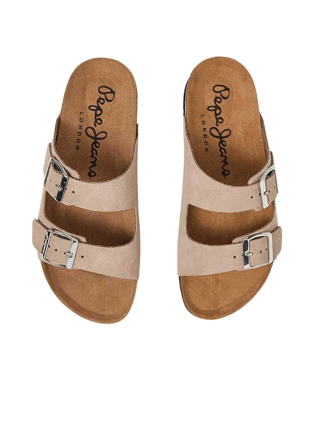 Sandales Pepe Jeans Oban en daim beige pour femme