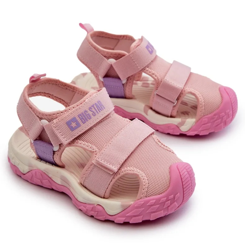 Sandales Velcro Fille Big Star NN374234 Rose