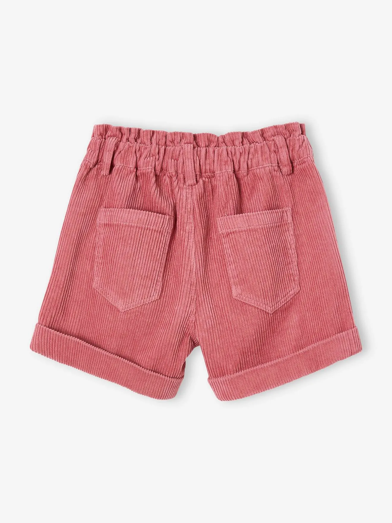 Short paperbag en velours fille rose airelle - Vertbaudet