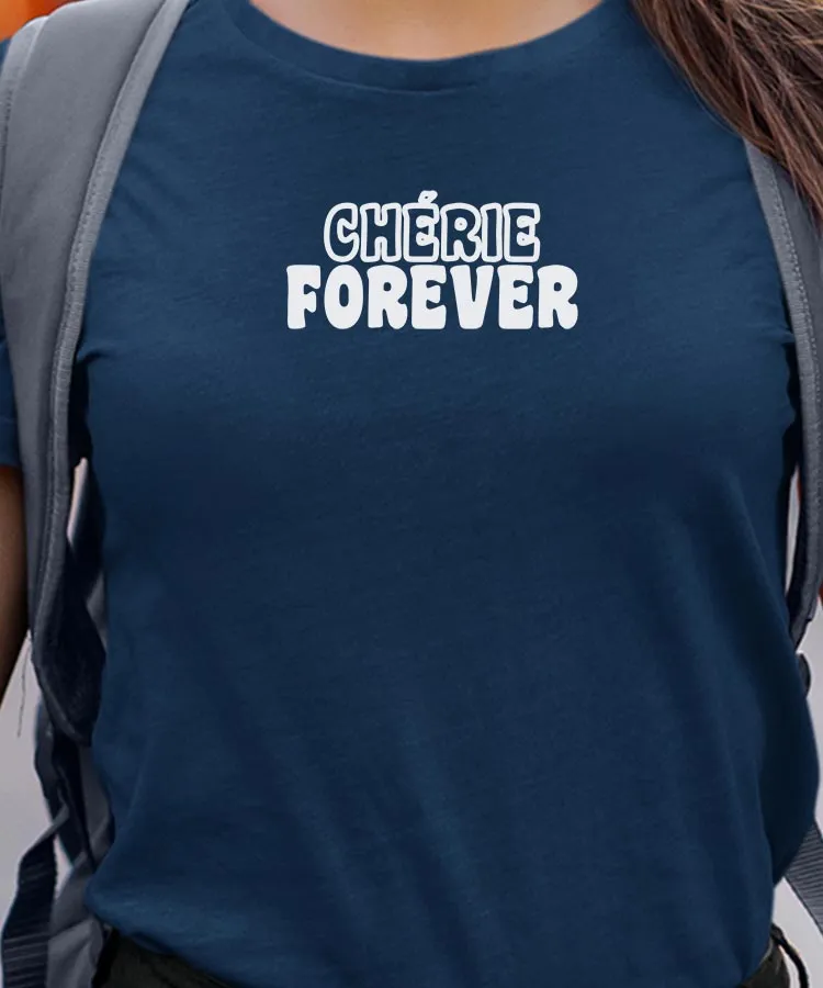 T-Shirt Chérie forever face Pour femme