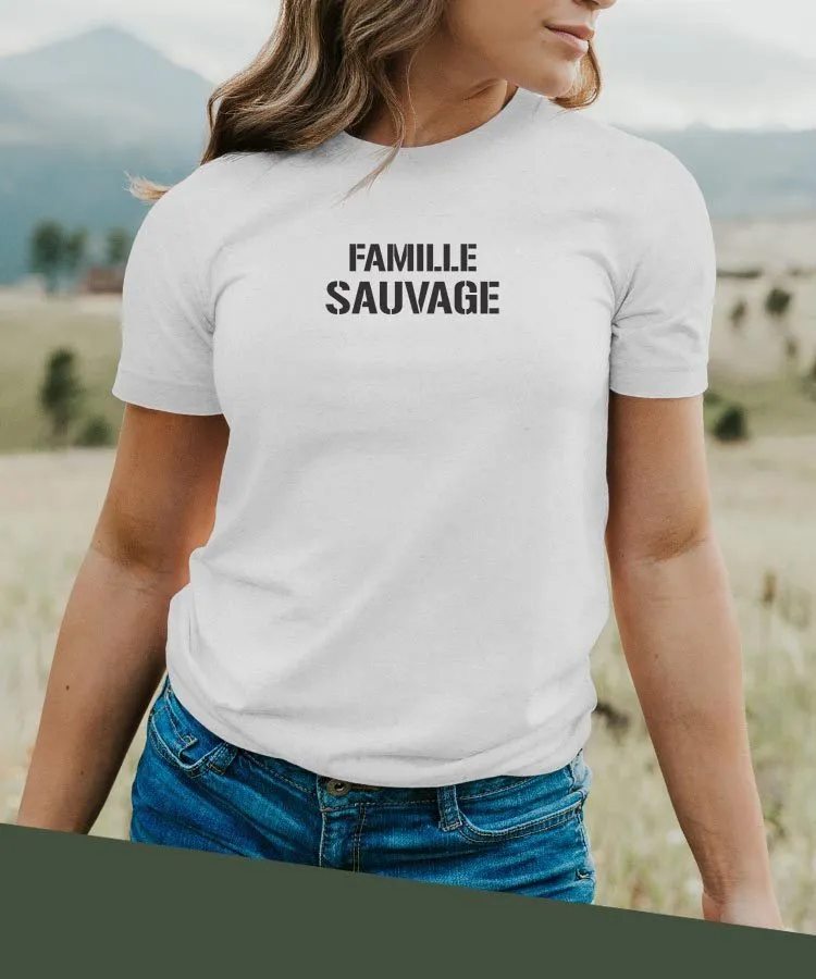 T-Shirt Famille sauvage Pour femme