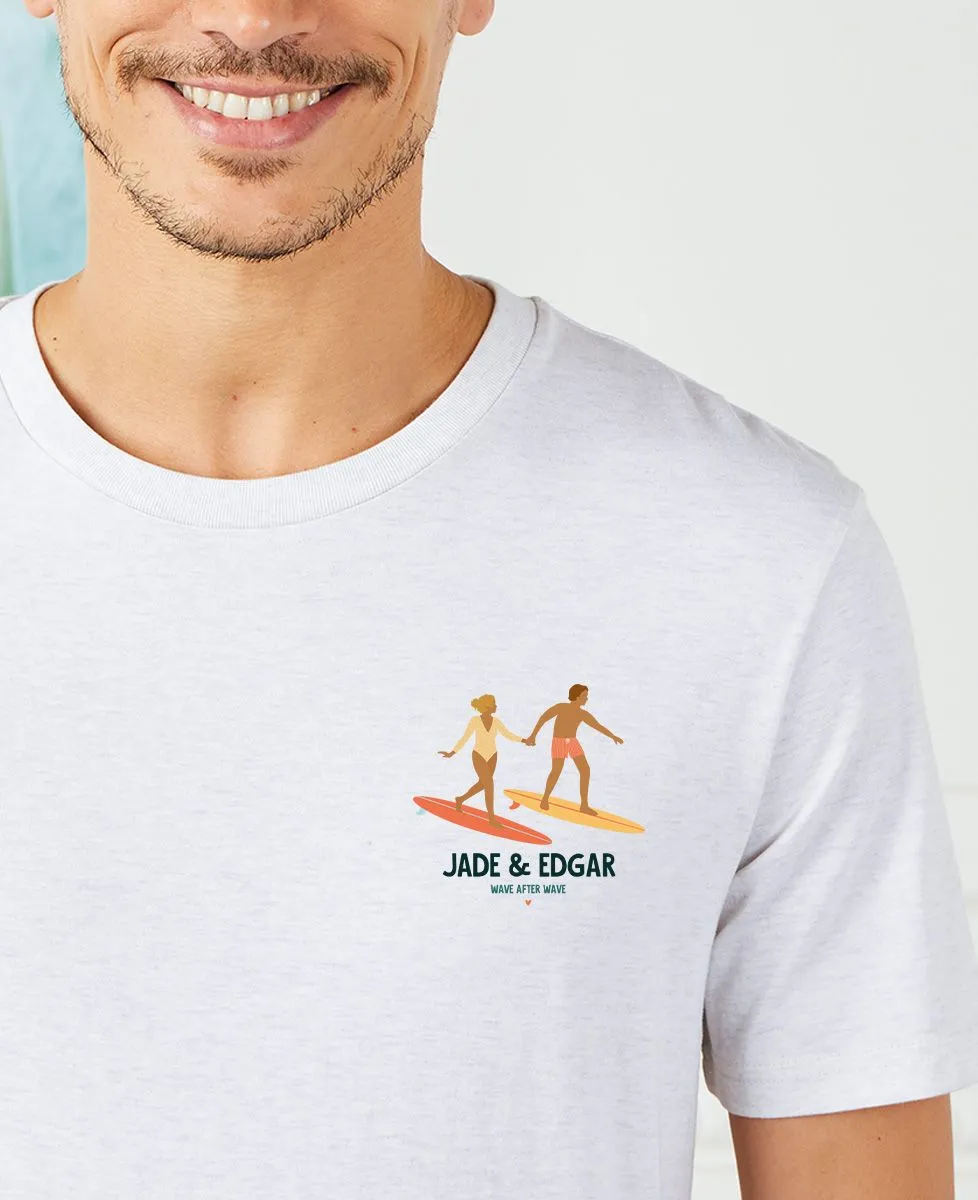 T-Shirt homme Couple en surf