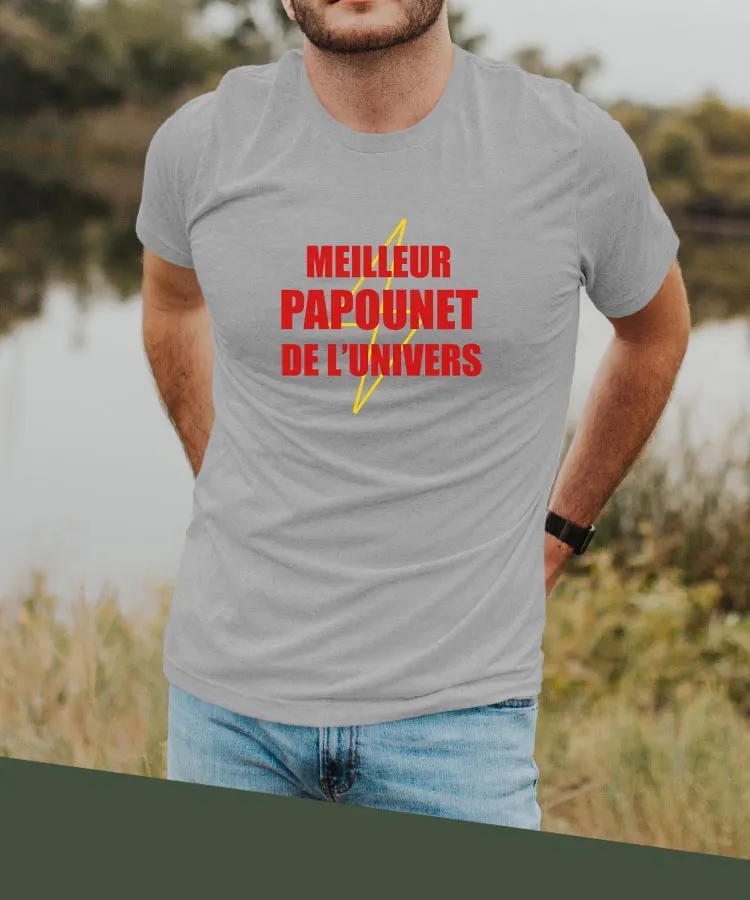 T-Shirt Meilleur Papounet de l'univers Pour homme