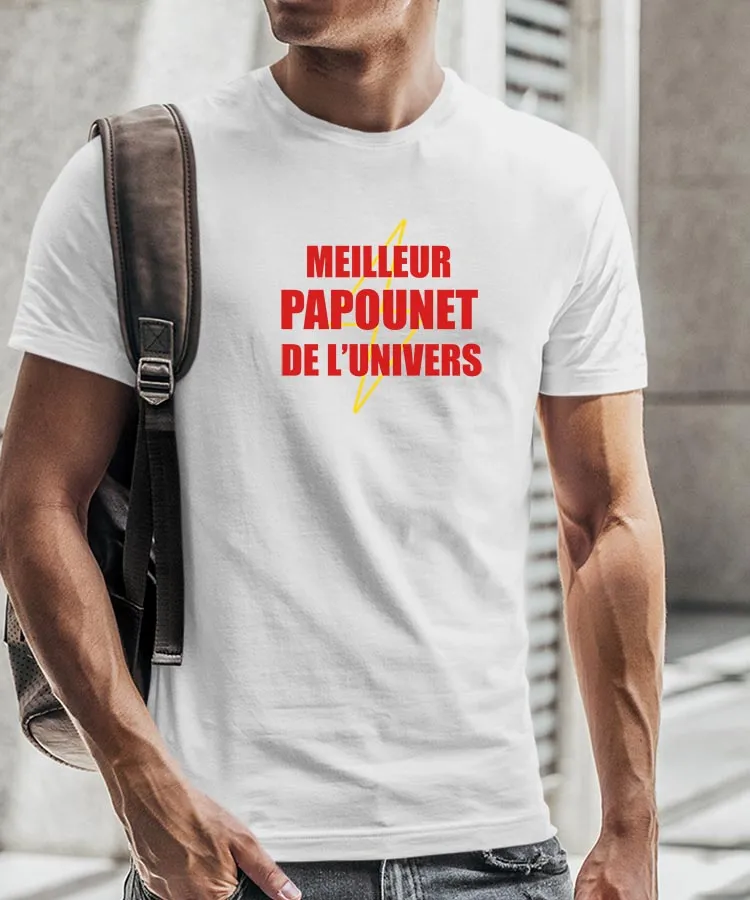 T-Shirt Meilleur Papounet de l'univers Pour homme