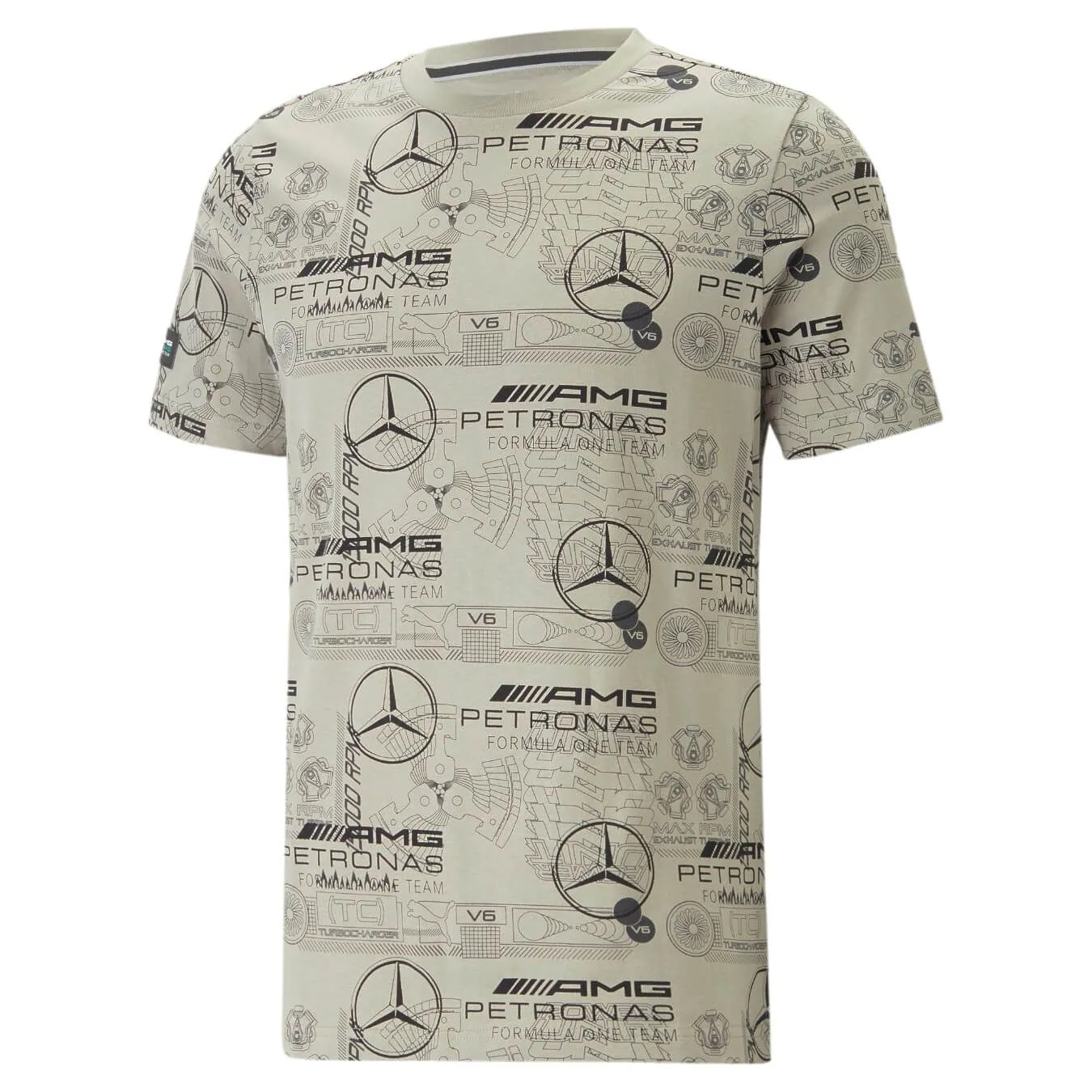 T-shirt MERCEDES AMG Puma Graphique vert pour homme