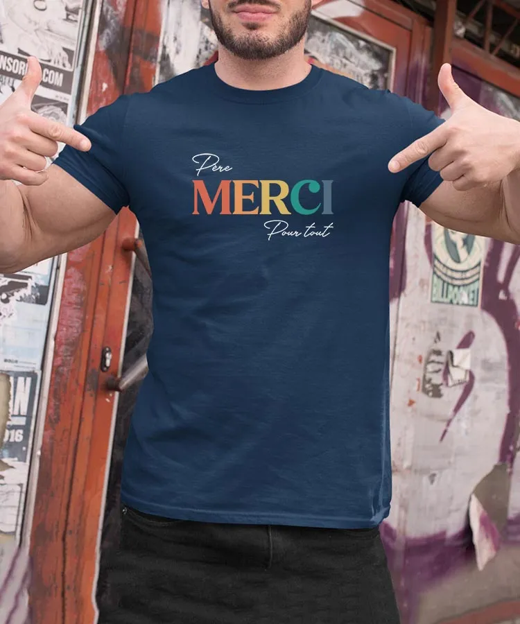 T-Shirt Père merci pour tout Pour homme