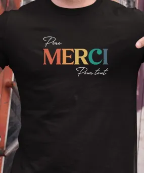 T-Shirt Père merci pour tout Pour homme