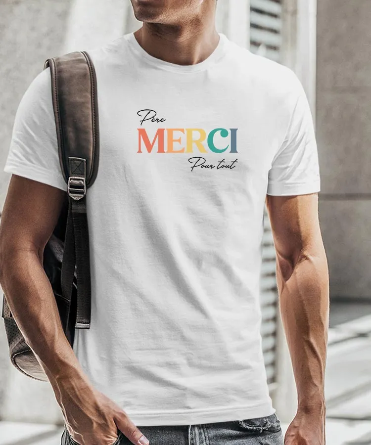 T-Shirt Père merci pour tout Pour homme