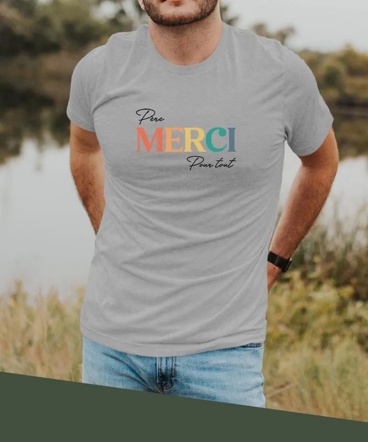 T-Shirt Père merci pour tout Pour homme