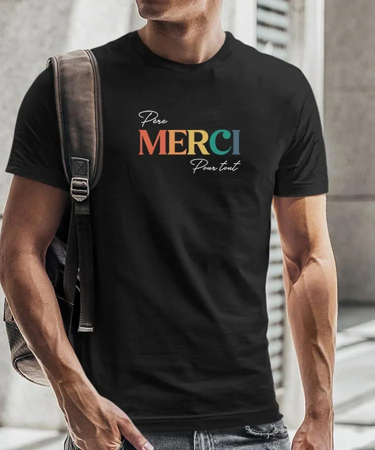 T-Shirt Père merci pour tout Pour homme