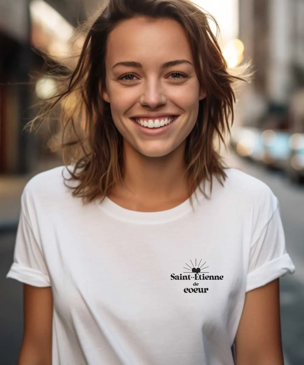 T-Shirt Saint-Étienne de coeur