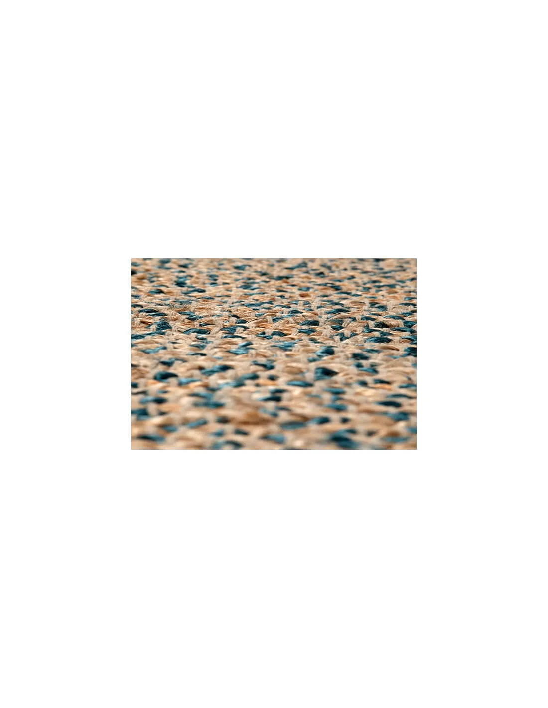 Tapis en jute et coton bleu et naturel 3 tailles - elliot par vivaraise