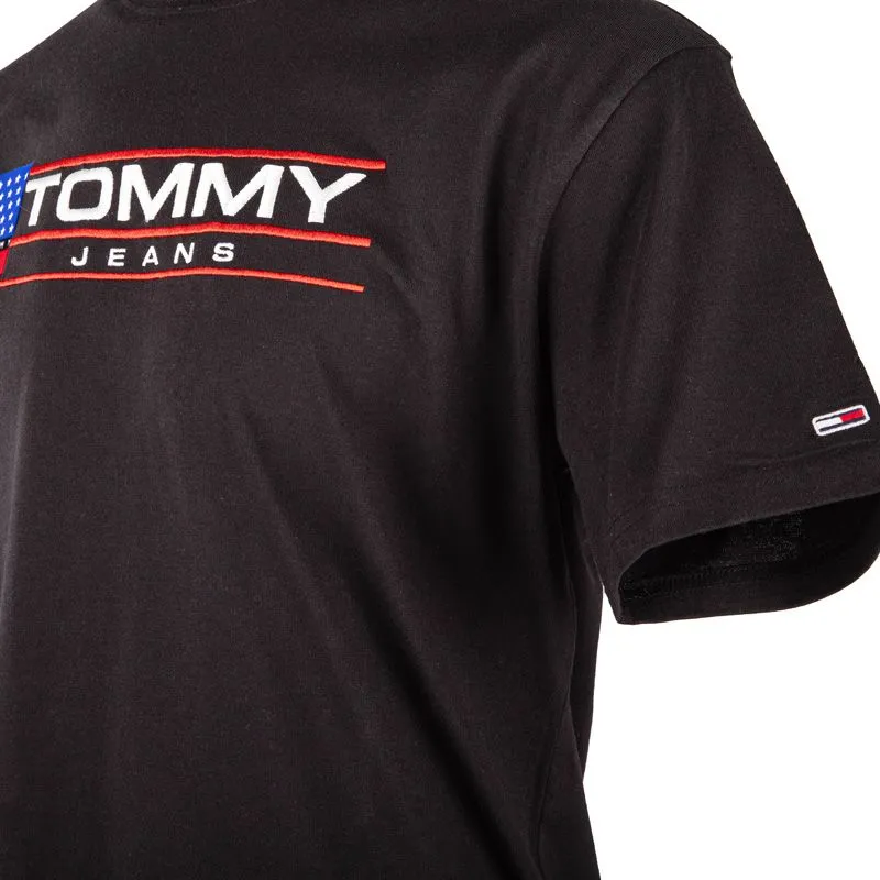 Tee shirt noir Tommy Jeans Homme TOMMY HILFIGER à prix dégriffé ! | 