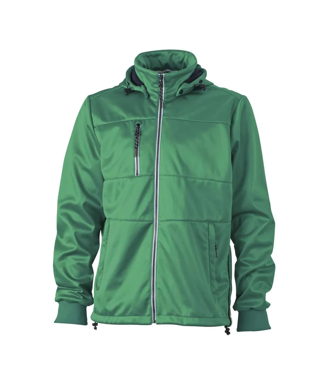 Veste softshell à capuche - homme JN1078 - vert - coupe-vent imperméable