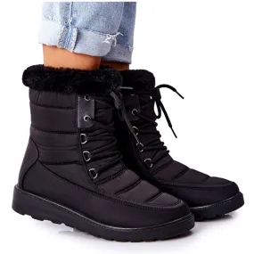 Vinceza Bottes De Neige Hautes Avec Fourrure Noir Haneta le noir