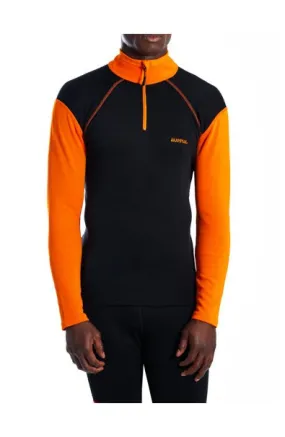 Vêtement thermorégulateur | Maillot Homme noir et orange - Nanook | AKAMMAK