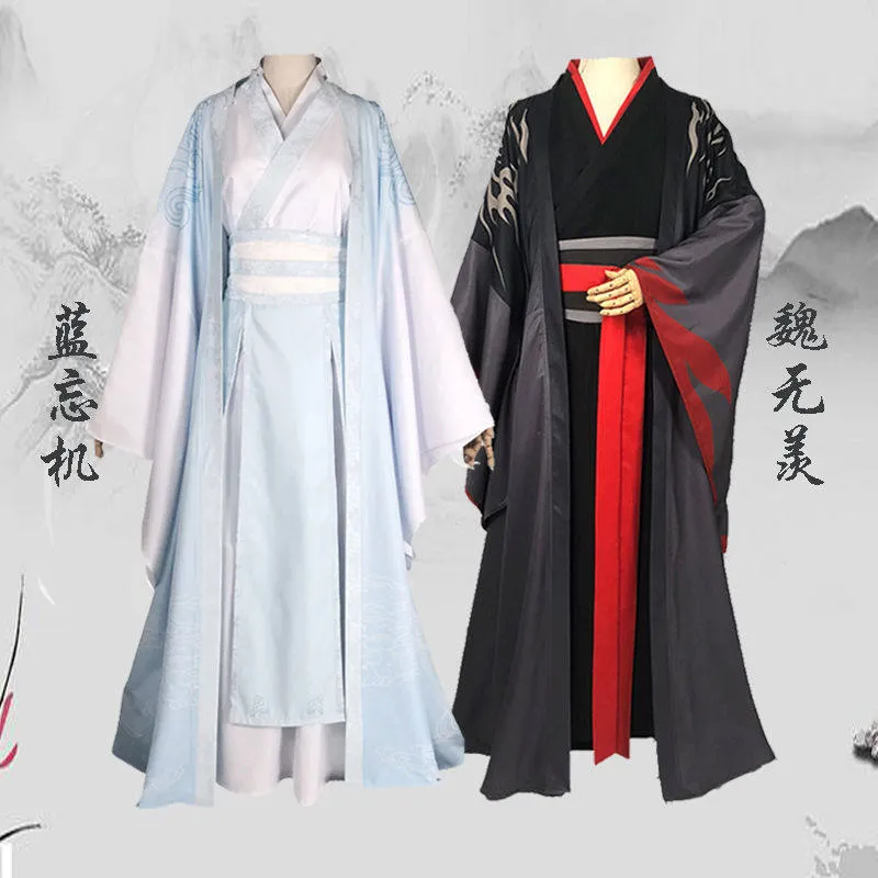 Vêtements mo dao cos-costume de cosplay du patriarche yiling, ancêtre lan wangji wei wuxian wen ning