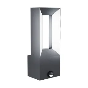Zwarte moderne buitenlamp met bewegingssensor, Larisa, aluminium, met bewegingssensor